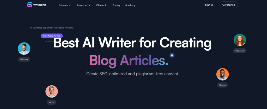 Content Writer Writesonic AI-Powered Content Writer